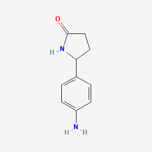 molecular formula C10H12N2O B1381347 5-(4-Aminofenil)pirrolidin-2-ona CAS No. 858234-86-3