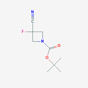 molecular formula C9H13FN2O2 B1381352 tert-Butyl 3-cyano-3-fluoroazetidine-1-carboxylate CAS No. 1788041-57-5