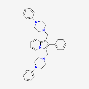 Indolizine, 1,3-bis((4-phenyl-1-piperazinyl)methyl)-2-phenyl-