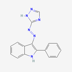 2-Phenyl-3-(1H-1,2,4-triazol-5-ylazo)-1H-indole