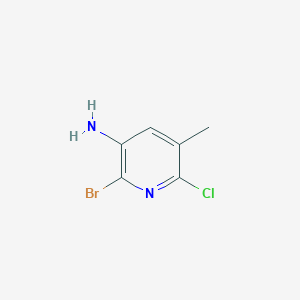 molecular formula C6H6BrClN2 B1381356 2-溴-6-氯-5-甲基吡啶-3-胺 CAS No. 1823003-95-7