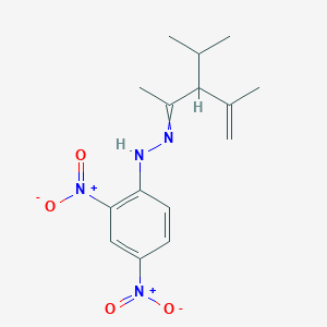 molecular formula C15H20N4O4 B13813617 1-(2,4-Dinitrophenyl)-2-[4-methyl-3-(propan-2-yl)pent-4-en-2-ylidene]hydrazine CAS No. 5463-34-3