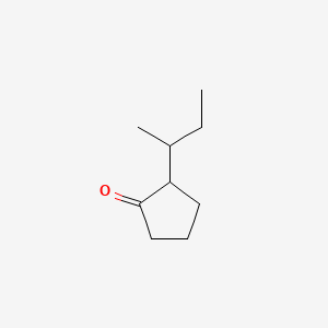 molecular formula C9H16O B13813636 Cyclopentanone, 2-(1-methylpropyl)- CAS No. 6376-92-7