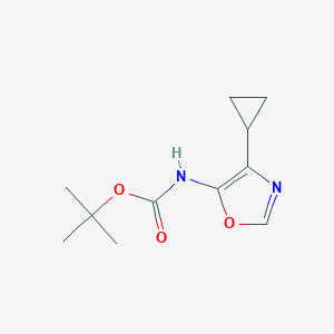 B1381370 tert-butyl N-(4-cyclopropyl-1,3-oxazol-5-yl)carbamate CAS No. 1803608-46-9