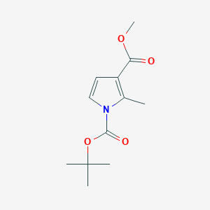 molecular formula C12H17NO4 B1381378 1-叔丁基 3-甲基 2-甲基-1H-吡咯-1,3-二羧酸酯 CAS No. 1803588-85-3