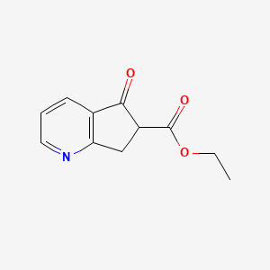 molecular formula C11H11NO3 B1381391 5-氧代-5H,6H,7H-环戊[b]吡啶-6-羧酸乙酯 CAS No. 1609572-20-4