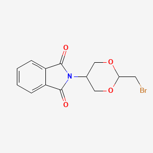 molecular formula C13H12BrNO4 B1381392 2-(2-(溴甲基)-1,3-二氧六环-5-基)异吲哚啉-1,3-二酮 CAS No. 1648866-28-7
