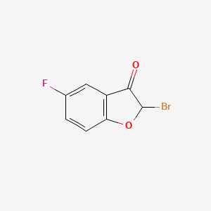 molecular formula C8H4BrFO2 B1381396 2-Bromo-5-fluorobenzo[b]furan-3(2H)-one CAS No. 1823950-80-6