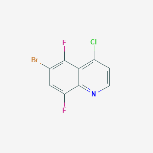 molecular formula C9H3BrClF2N B1381399 6-Bromo-4-chloro-5,8-difluoroquinoline CAS No. 1699042-33-5