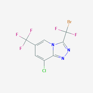 molecular formula C8H2BrClF5N3 B1381400 3-(Bromodifluoromethyl)-8-chloro-6-(trifluoromethyl)-[1,2,4]triazolo[4,3-a]pyridine CAS No. 1823188-41-5