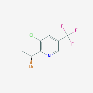 molecular formula C8H6BrClF3N B1381401 2-(1-溴乙基)-3-氯-5-(三氟甲基)吡啶 CAS No. 1823183-95-4