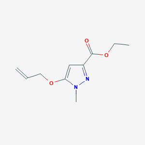 molecular formula C10H14N2O3 B1381405 Ethyl 5-(allyloxy)-1-methyl-1H-pyrazole-3-carboxylate CAS No. 1239844-58-6