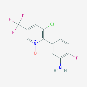 molecular formula C12H7ClF4N2O B1381415 2-(3-Amino-4-fluorophenyl)-3-chloro-5-(trifluoromethyl)pyridine 1-oxide CAS No. 1823184-17-3
