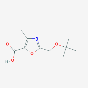 molecular formula C10H15NO4 B1381418 2-[(Tert-butoxy)methyl]-4-methyl-1,3-oxazole-5-carboxylic acid CAS No. 1565112-25-5