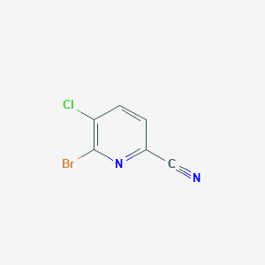molecular formula C6H2BrClN2 B1381419 6-Bromo-5-chloropicolinonitrile CAS No. 1256823-45-6