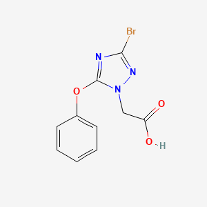 molecular formula C10H8BrN3O3 B1381432 (3-bromo-5-phenoxy-1H-1,2,4-triazol-1-yl)acetic acid CAS No. 1807979-68-5