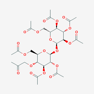 [(2R,3R,4S,5R,6S)-4,5-diacetyloxy-3-(2-oxopropoxy)-6-[(2R,3R,4S,5R,6R)-3,4,5-triacetyloxy-6-(acetyloxymethyl)oxan-2-yl]oxyoxan-2-yl]methyl acetate