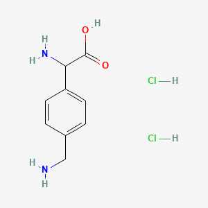 molecular formula C9H14Cl2N2O2 B1381439 2-Amino-2-[4-(aminomethyl)phenyl]acetic acid dihydrochloride CAS No. 66320-62-5