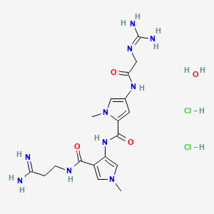 N-[4-[(3-amino-3-iminopropyl)carbamoyl]-1-methylpyrrol-3-yl]-4-[[2-(diaminomethylideneamino)acetyl]amino]-1-methylpyrrole-2-carboxamide;hydrate;dihydrochloride