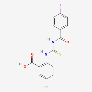 5-Chloro-2-[[[(4-iodobenzoyl)amino]thioxomethyl]amino]-benzoic acid