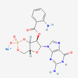 molecular formula C17H16N6NaO8P B13814421 Ant-cgmp sodium salt 