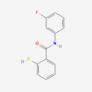 molecular formula C13H10FNOS B13814439 N-(3-Fluorophenyl)-2-sulfanylbenzamide CAS No. 628702-19-2