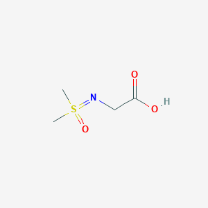 molecular formula C4H9NO3S B1381450 2-((Dimethyl(oxo)-lambda6-sulfanylidene)amino)acetic acid CAS No. 1621962-49-9