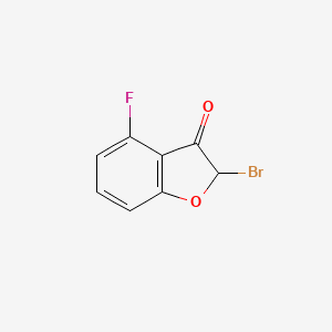 molecular formula C8H4BrFO2 B1381454 2-Bromo-4-fluorobenzo[b]furan-3(2H)-one CAS No. 1823346-06-0