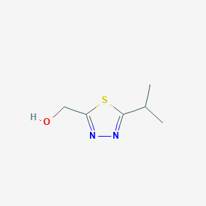 molecular formula C6H10N2OS B1381455 [5-(Propan-2-yl)-1,3,4-thiadiazol-2-yl]methanol CAS No. 1330751-83-1