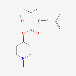 molecular formula C16H25NO3 B13814592 1-Methyl-4-piperidyl isopropyl(3-methylbut-1-yn-3-enyl)glycolate CAS No. 101564-60-7