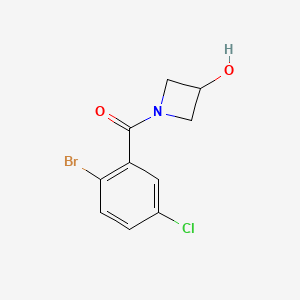 molecular formula C10H9BrClNO2 B1381461 (2-Bromo-5-chlorophenyl)(3-hydroxyazetidin-1-yl)methanone CAS No. 1695940-65-8