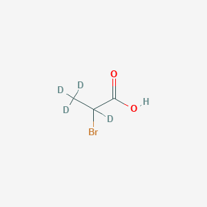 molecular formula C3H5BrO2 B1381464 2-溴丙酸-2,3,3,3-D4 CAS No. 60153-93-7