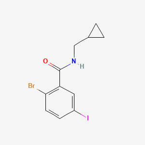 molecular formula C11H11BrINO B1381469 2-Bromo-N-(cyclopropylmethyl)-5-iodobenzamide CAS No. 1870970-61-8