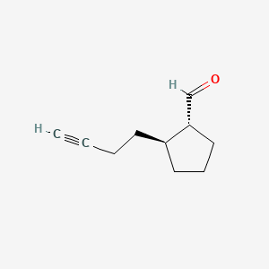 molecular formula C10H14O B13814700 (1R,2S)-2-but-3-ynylcyclopentane-1-carbaldehyde 