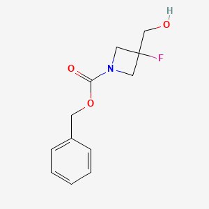 molecular formula C12H14FNO3 B1381471 Benzyl 3-fluoro-3-(hydroxymethyl)azetidine-1-carboxylate CAS No. 1374658-54-4