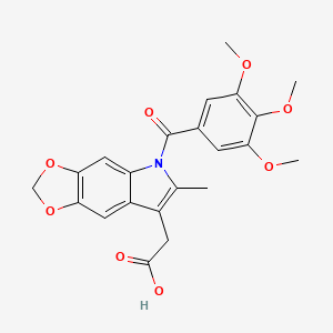 2-[6-methyl-5-(3,4,5-trimethoxybenzoyl)-[1,3]dioxolo[4,5-f]indol-7-yl]acetic acid