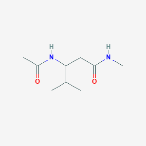 molecular formula C9H18N2O2 B13814805 Pentanamide, 3-(acetylamino)-N,4-dimethyl- 