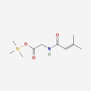 Glycine, N-(3-methyl-1-oxo-2-butenyl)-, trimethylsilyl ester