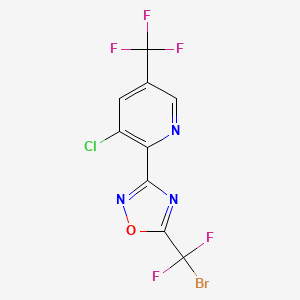 molecular formula C9H2BrClF5N3O B1381485 5-(Bromodifluoromethyl)-3-(3-chloro-5-(trifluoromethyl)pyridin-2-yl)-1,2,4-oxadiazole CAS No. 1823184-11-7