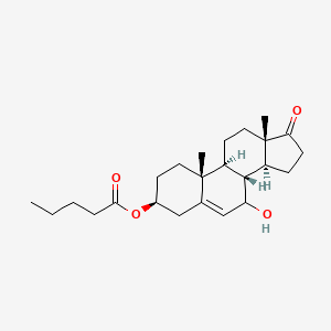 Androst-5-en-17-one,7-hydroxy-3-[(1-oxopentyl)oxy]-,(3beta)-(9CI)