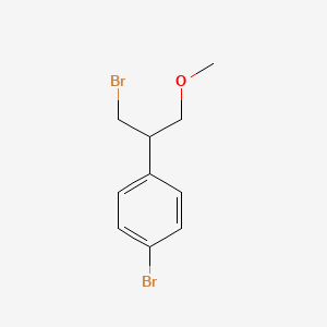 molecular formula C10H12Br2O B1381487 1-Bromo-4-(1-bromo-3-methoxypropan-2-yl)benzene CAS No. 1565124-31-3