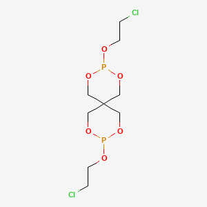 molecular formula C9H16Cl2O6P2 B13814878 2,4,8,10-Tetraoxa-3,9-diphosphaspiro(5.5)undecane, 3,9-bis(2-chloroethoxy)- CAS No. 60860-22-2