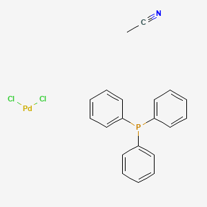 molecular formula C20H18Cl2NPPd B13814906 trans-Dichloro(acetonitrile)(triphenylphosphine)palladium 