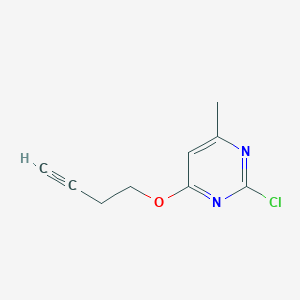 molecular formula C9H9ClN2O B1381491 4-(But-3-yn-1-yloxy)-2-chloro-6-methylpyrimidine CAS No. 1694249-38-1