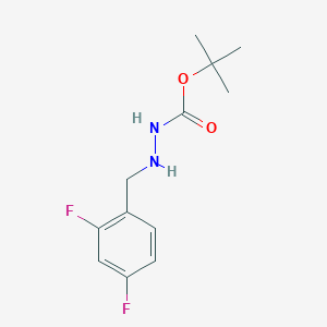 molecular formula C12H16F2N2O2 B1381492 tert-Butyl 2-(2,4-difluorobenzyl)hydrazinecarboxylate CAS No. 1692161-25-3