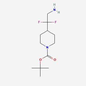 molecular formula C12H22F2N2O2 B1381493 Tert-butyl 4-(2-amino-1,1-difluoroethyl)piperidine-1-carboxylate CAS No. 1258637-94-3