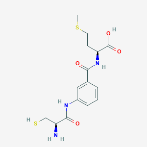 molecular formula C15H21N3O4S2 B13814999 (2S)-2-[[3-[[(2R)-2-amino-3-sulfanylpropanoyl]amino]benzoyl]amino]-4-methylsulfanylbutanoic acid 