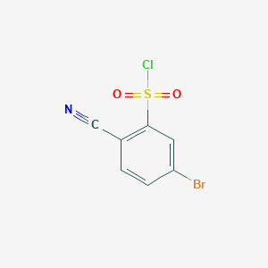 molecular formula C7H3BrClNO2S B1381505 5-溴-2-氰基苯基-1-磺酰氯 CAS No. 1257415-88-5