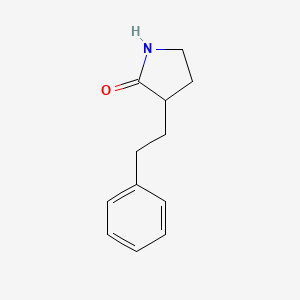 molecular formula C12H15NO B1381509 3-苯乙基吡咯烷-2-酮 CAS No. 1566530-79-7