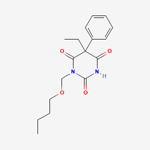 molecular formula C17H22N2O4 B13815094 Barbituric acid, 1-(butoxymethyl)-5-ethyl-5-phenyl- CAS No. 50884-84-9